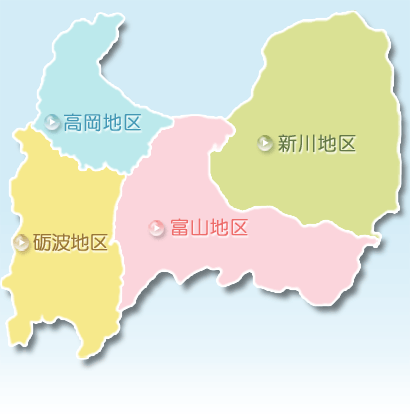 一般社団法人 富山県旅行業協会の範囲地図
